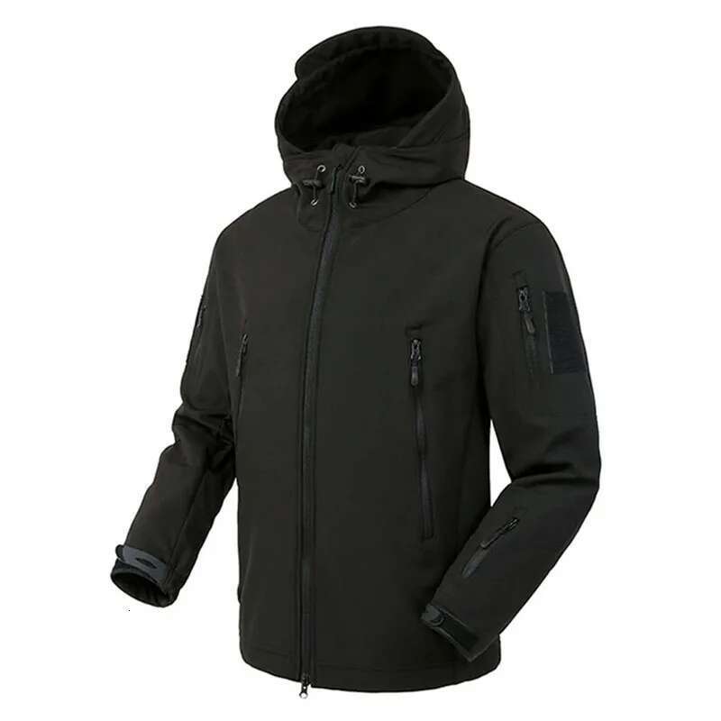 Military Shark Skin Soft Shell Tactical Windproof Waterproof Jacket Men Army Combat Jackets Mens Hooded Bomber Coats