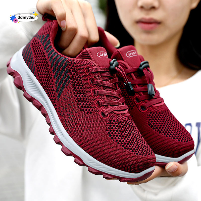 New spring casual for women, comfortable middle-aged and soft soled running shoes, elderly couple sports shoes ddmythur