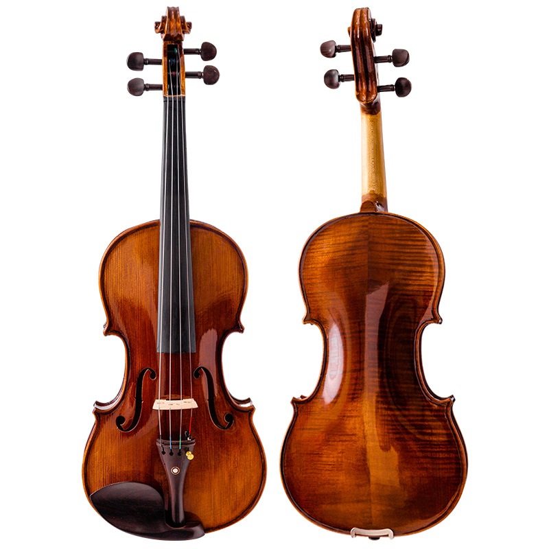 Entry-Level Musical Instrument: Elegant Tone of a Simple-Patterned Solid Wood Fiddle