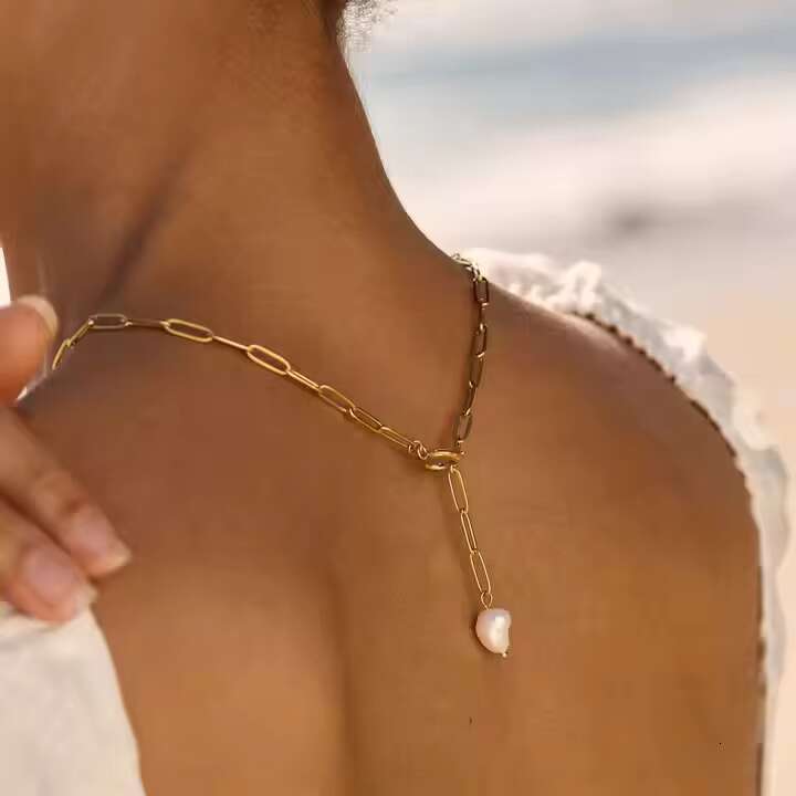 New fashion brand designer gold-plated necklace, stainless steel necklace pendant, women's accessories