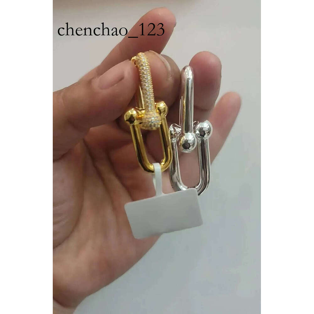 Sier Gold Earrings Dangle Chandelier Chain link Dia Designer fine jewelry Top Quality Women Mens couple fashion Wedding Party girlfriend custom sale