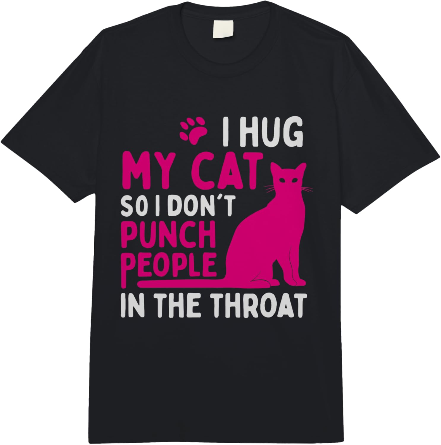 I Hug My Cat So I Don't Punch People Cat Lover Comfort Colors Adult Heavyweight T shirt