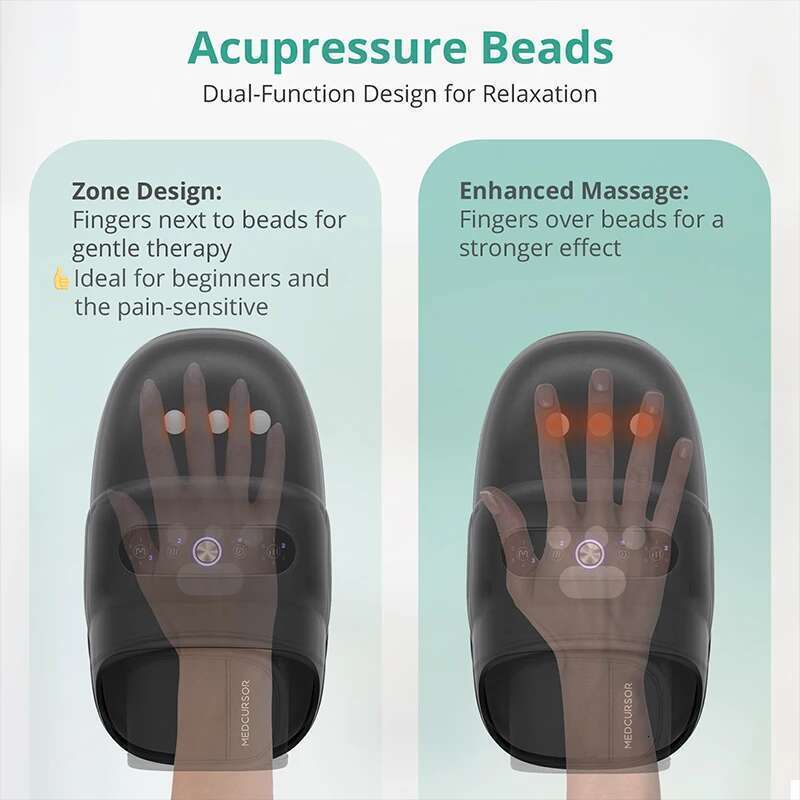 Wireless Electric Hand Air Compression Hot Compress Palm Acupoint Massager Finger Arthritis Numbness Muscle Relaxation