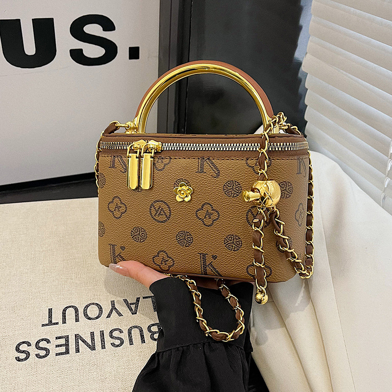 Printed small square bag new trend handbag female bag chain camcama cross-body bag 2025