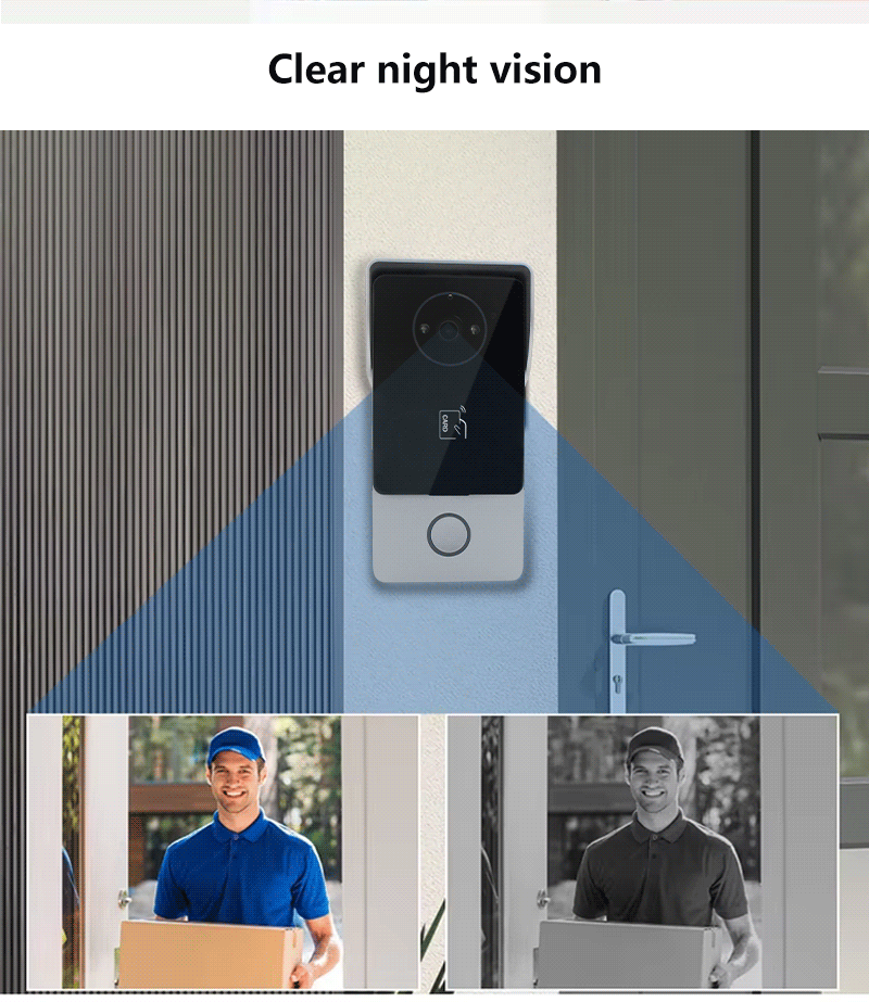 Anjielo Video Door Phone Call Intercom System Doorbell 7 inch Screen 1080P Smart Tuya IPS Wifi Villa Video Intercom for Home