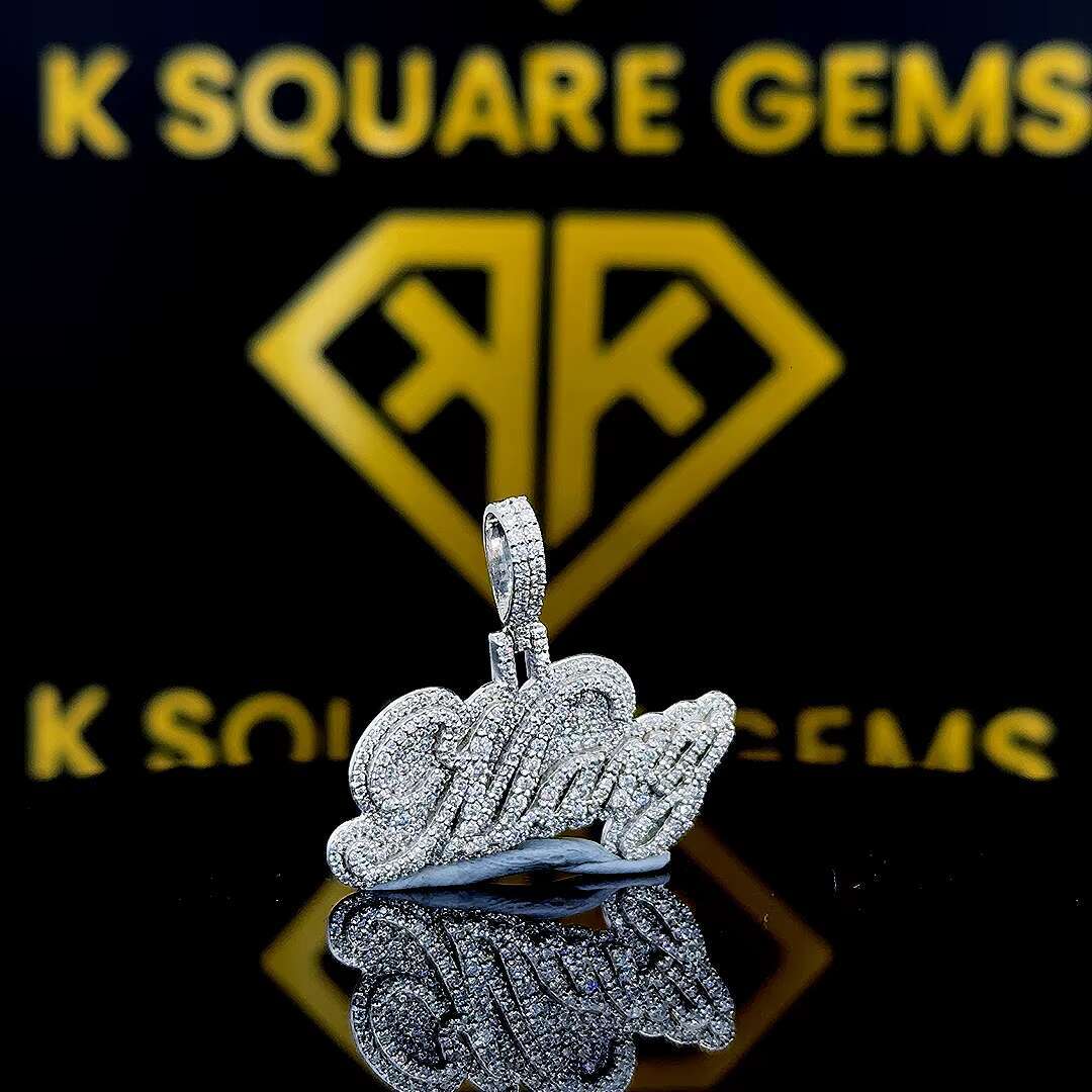 Custom Letter Hip Hop Pendant Custom Lucky Letter Mens Hip Hop Number Pendant Moissanite Pendant Ice Out Hip Hop Jewelry