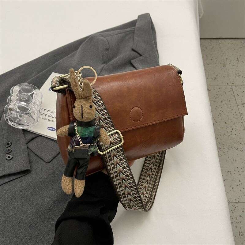 genuine leather 2025 new fashionable and versatile high-end broadband small square bag single shoulder crossbody bag