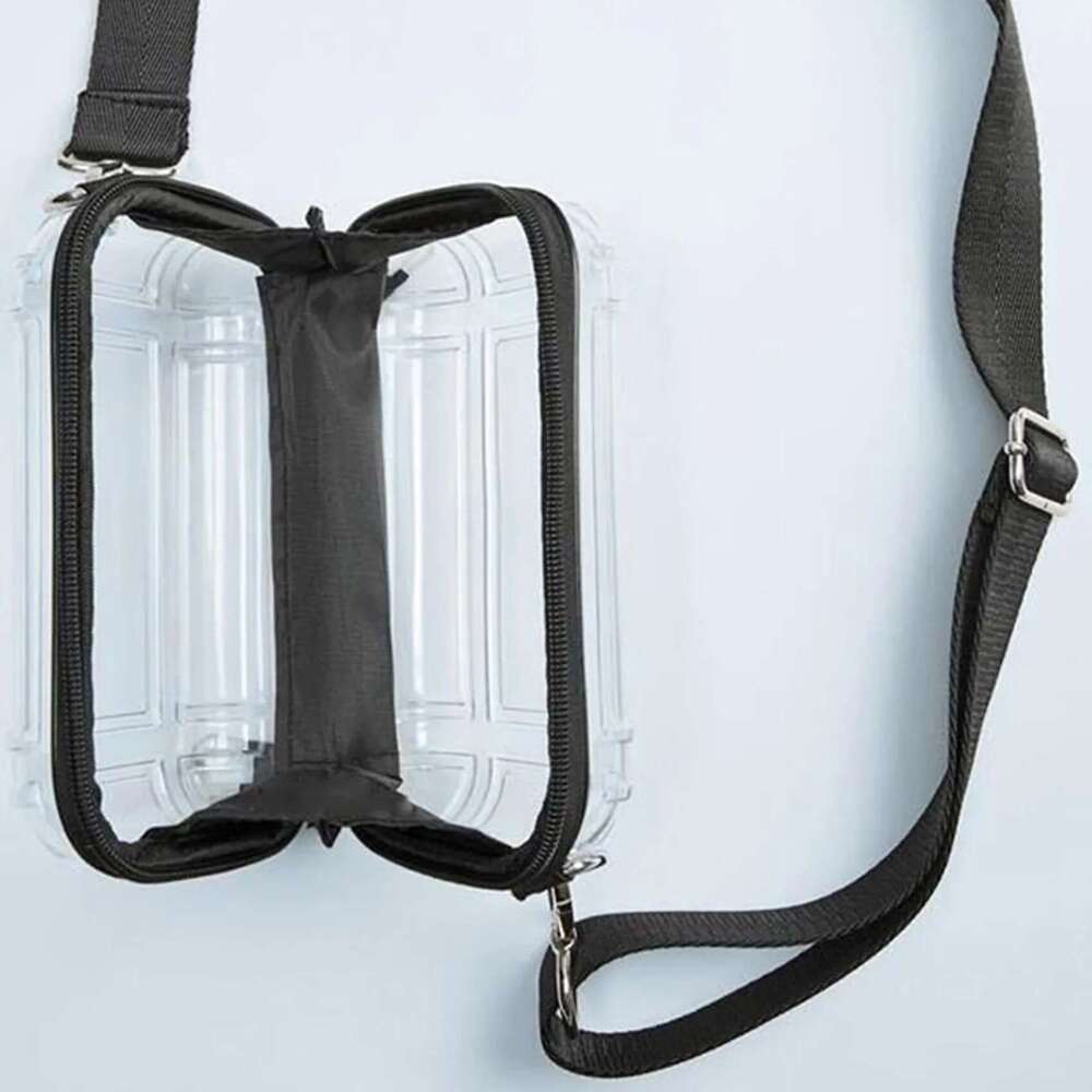 ddmy Transparent Crossbody Portable Clear Waterproof Wash Bags Travel Shopping Storage Tote Shoulder Phone Bag