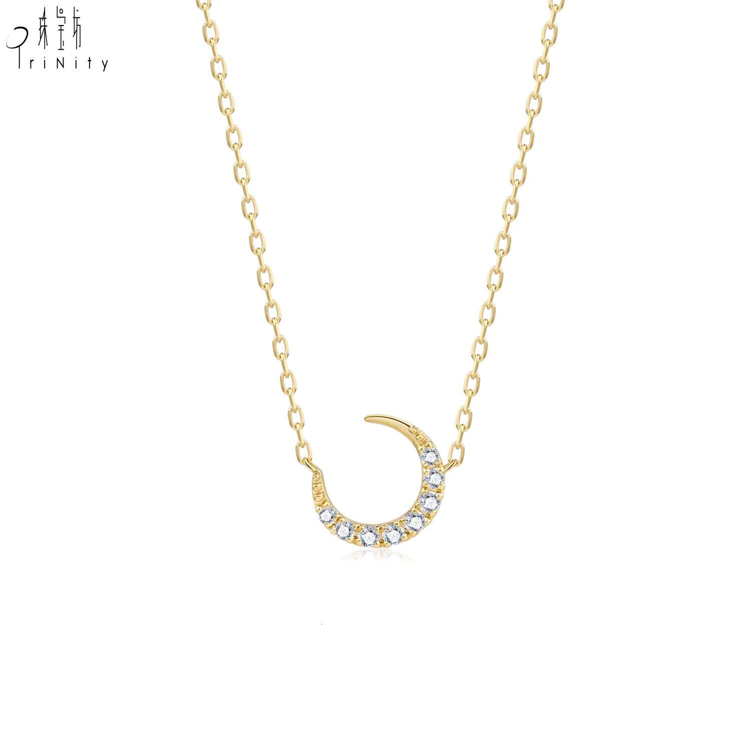 Beautiful Moon Pendant Natural Necklace for Women