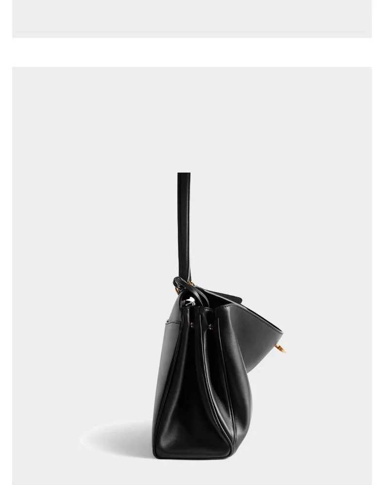 Genuine Leather Bag Womens Tote Bag Large Capacity Advanced Lock FAshion High Sense Underarm Bag Z250512