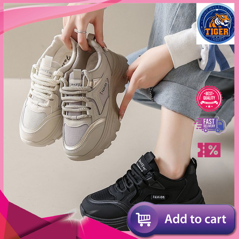 Ddmytiger Stepping On Poop Feeling Black Sports In Spring New Versatile Dad Shoes Anti Slip Work For Women Outdoor Shoes