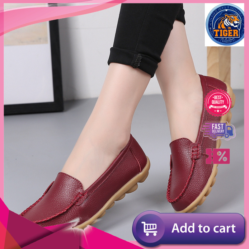 Ddmytiger Spring Summer Genuine Mother Shoe Covers Shallow Mouth Cowhide Sole Lazy Low Top Nurse Shoes Casual Outdoor Shoes