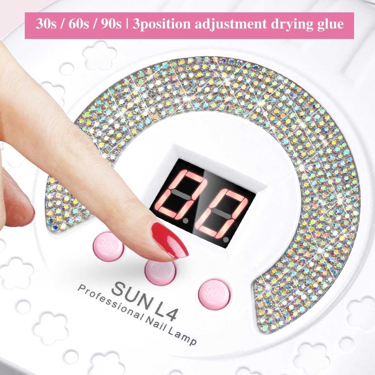 UV LED Nail Lamp Professional Nail Gel Curing Nail Lamp Diamond Design Dryer With Timer Sensor for Quick Drying Nail Tools W250513