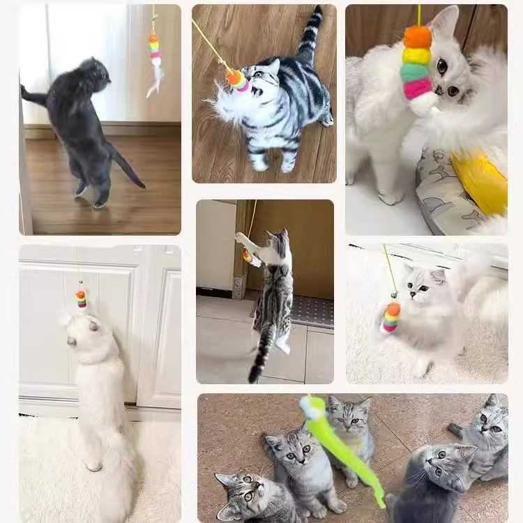 Elastic Swinging Pet Toy for Cats Easy-to-Hang Interactive Playtime Accessory