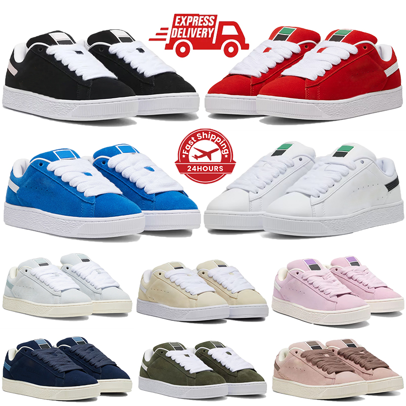 Designer Shoes for Men Women Casual Sneakers Tenis Suede XL sneakers black Red white navy blue olive Leather Flat Trainers Mens Womens Outdoor Shoe Sports Runner