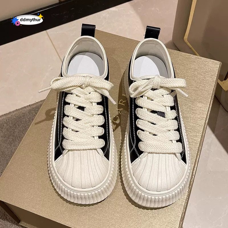Beike Head Little White Women's Thick Sole 2023 Spring New Versatile Casual Board Elevated Sports Shoes Instagram Trend ddmythur