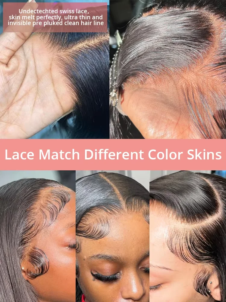 13x6 Straight Lace Front Wig HD Transparent Brazilian Human Hair Wigs For Women 360 Lace Frontal Wig 5x5 Lace Closure Wig Synthetic Front Wig