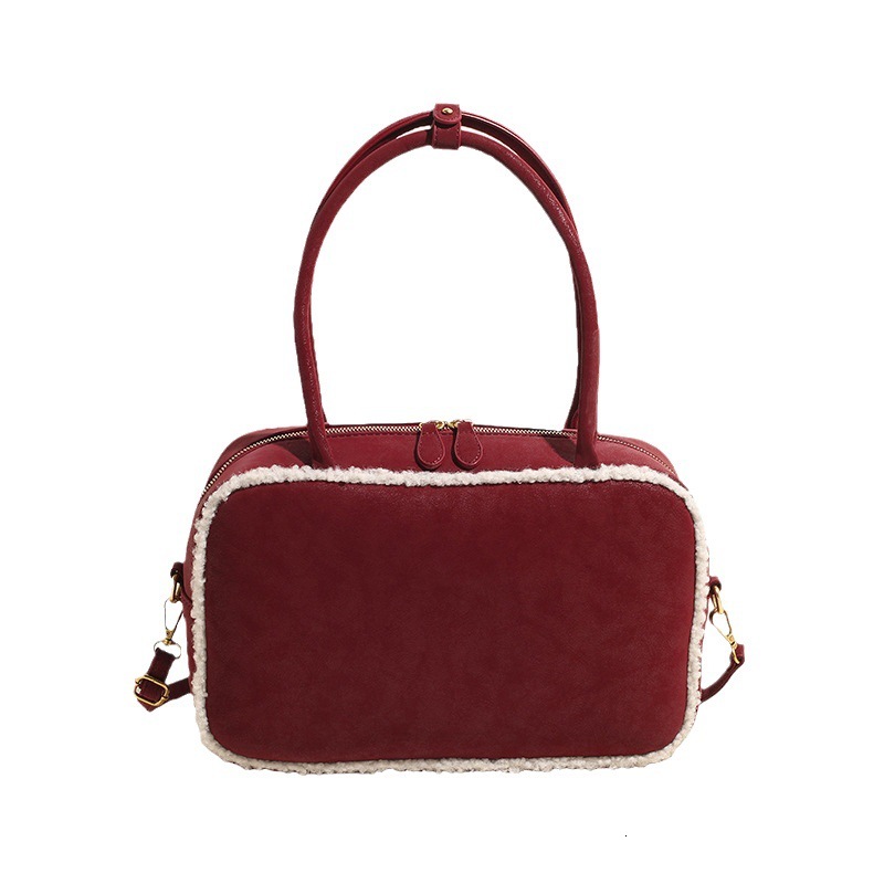 Bowling armpit 2025 new fashion trend large capacity contrasting color handbag shoulder women's bag