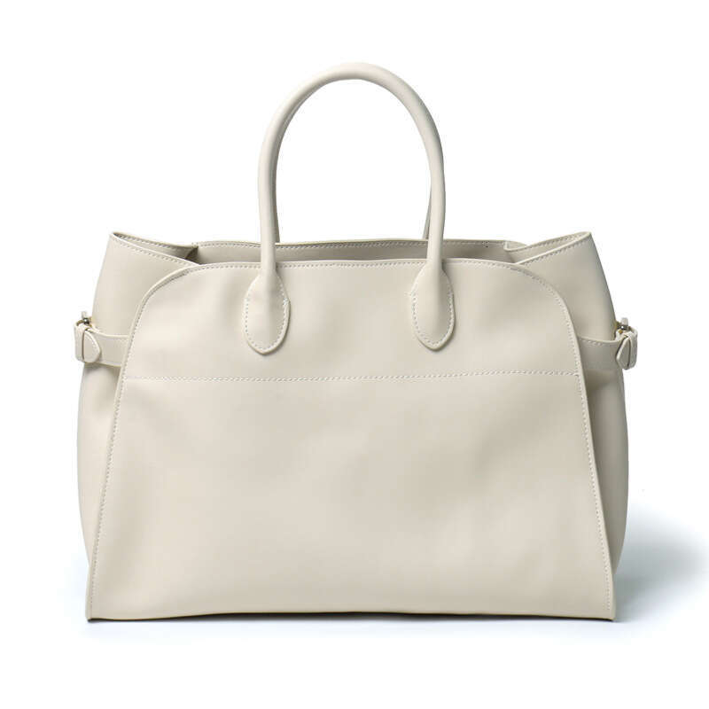 Cowhide New Large Capacity Tote Leather Versatile Commuter One Shoulder Handbag Women s Boston Bag