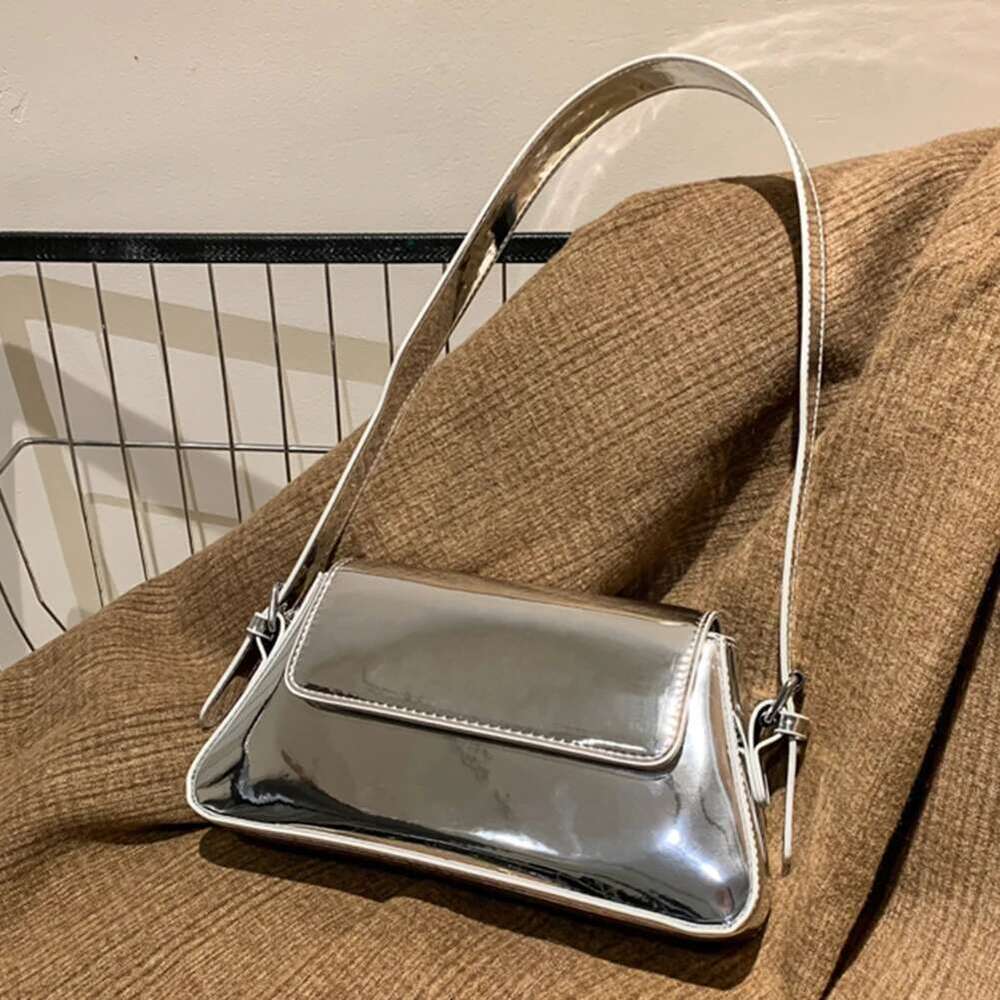 Designer Handbags For Women Laser Armpit Brand Shoulder Sier Chic Female Top Handle Shopper Tote Bag Purse