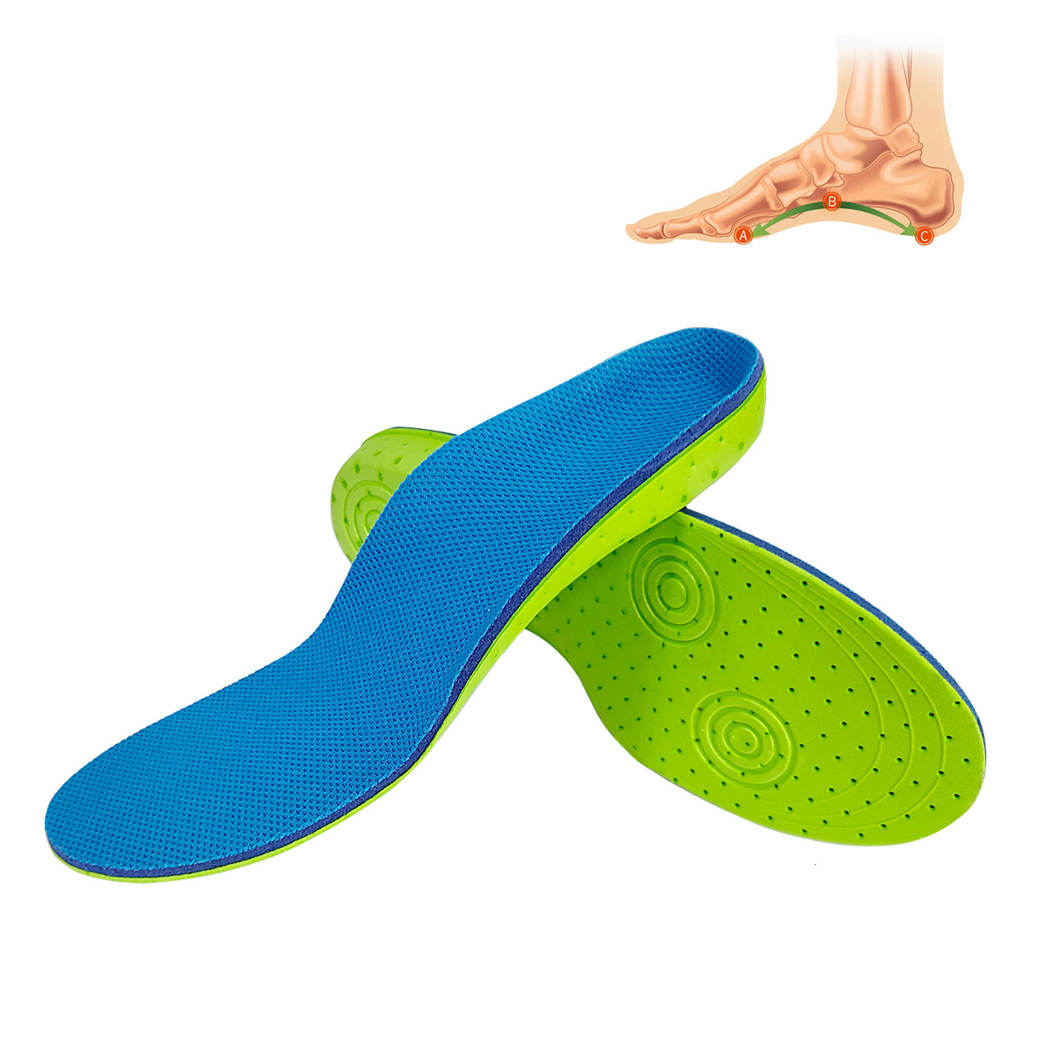Arch Metatarsal Support Insole Plantar Fasciitis Ortic InsertFlat Feet Orthopedic Insoles Athletic Sneaker Heel Cushion Sole 240929