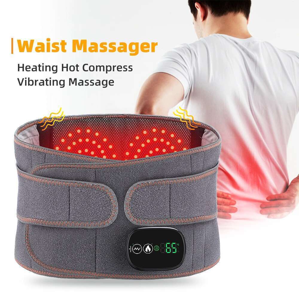 New Upgrade Electric Heating Waist Massager Support Vibration Hot Compress Brace Belt Back Relax 3 Gears Adjustment