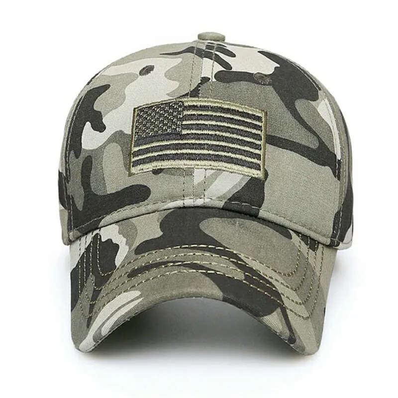 Casual Tactical Baseball Cap Male Men Summer Army Caps Hat Adjustable Green Miltary Camouflage USA Flag 250512