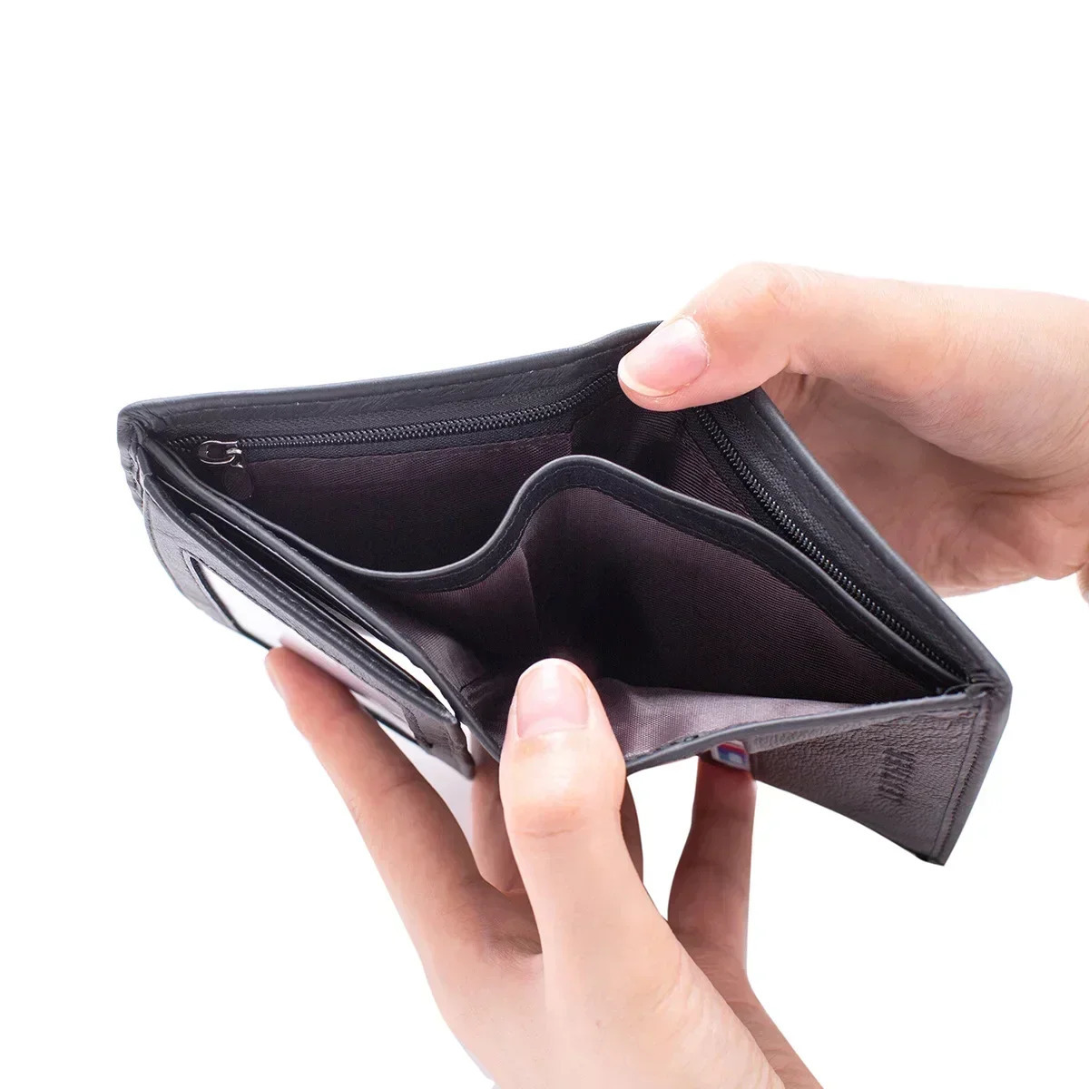 Mens Wallet Genuine Leather Wallets for Men Coin Purse Vintage Vertical Short Credit Card Holder Money Bag Mens RFID Wallet 250512