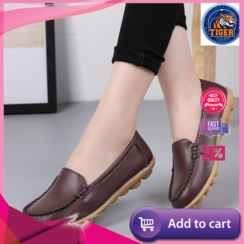 Ddmytiger Spring Summer Genuine Mother Shoe Covers Shallow Mouth Cowhide Sole Lazy Low Top Nurse Shoes Casual Outdoor Shoes