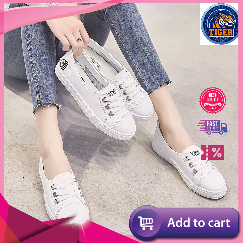Ddmytiger Summer New Versatile Little White Women S Shallow Mouth One Foot Stepping Lazy Breathable Flat Thin Single Shoes Outdoor Shoes