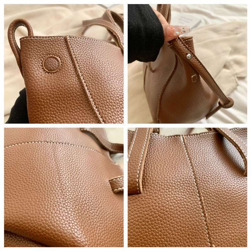 Vintage Women Shoulder Bag PU Leather Handbag Chic Tote Underarm Leisure Women's Grocery Bags Clutch Designer Bolsa