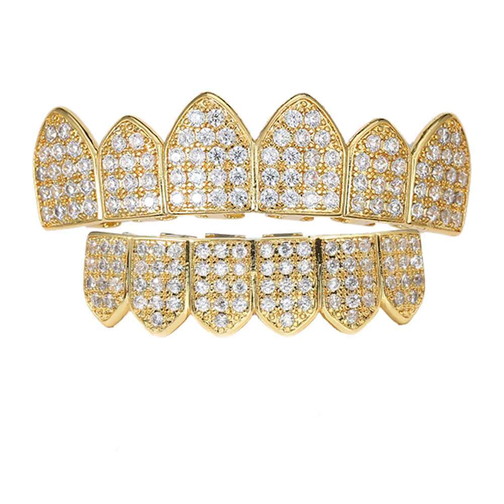 BES Custom Made Personalized 925 Silver VVS D Moissanite Diamond Mens Hip Hop 14k White Gold Plate Grillz Teeth Hip Hop Jewelry