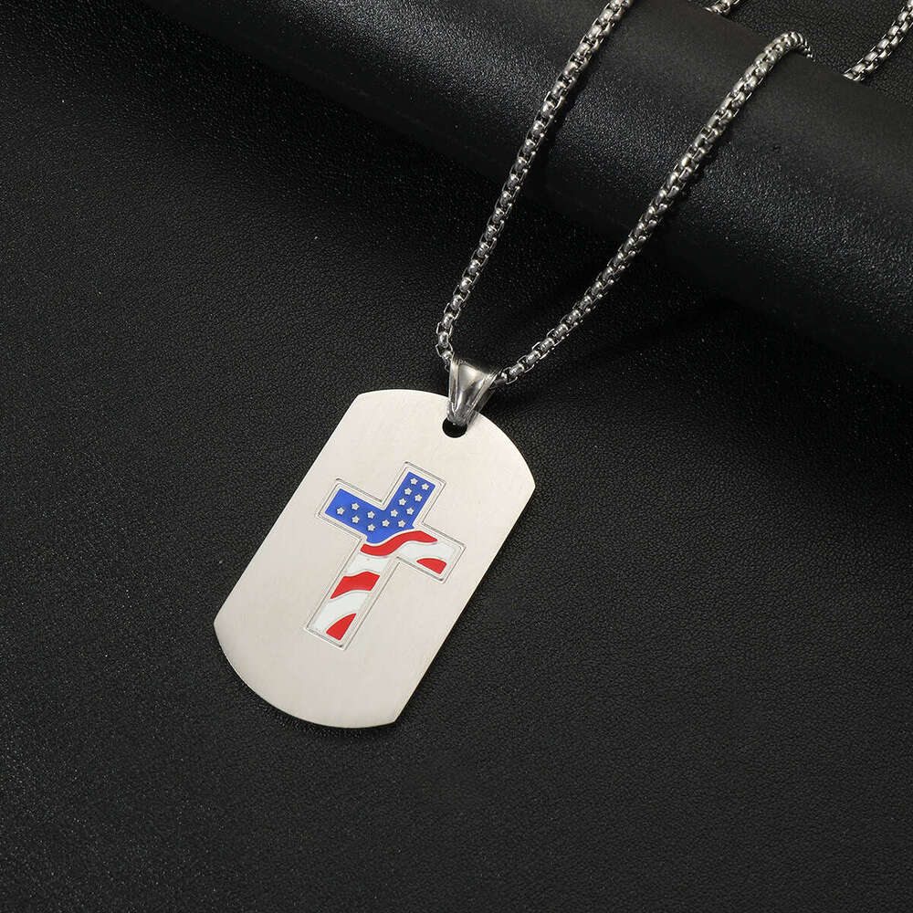 New American - Inspired Stainless Steel Necklace Sets for Men and Women for Independence Day and Weddings