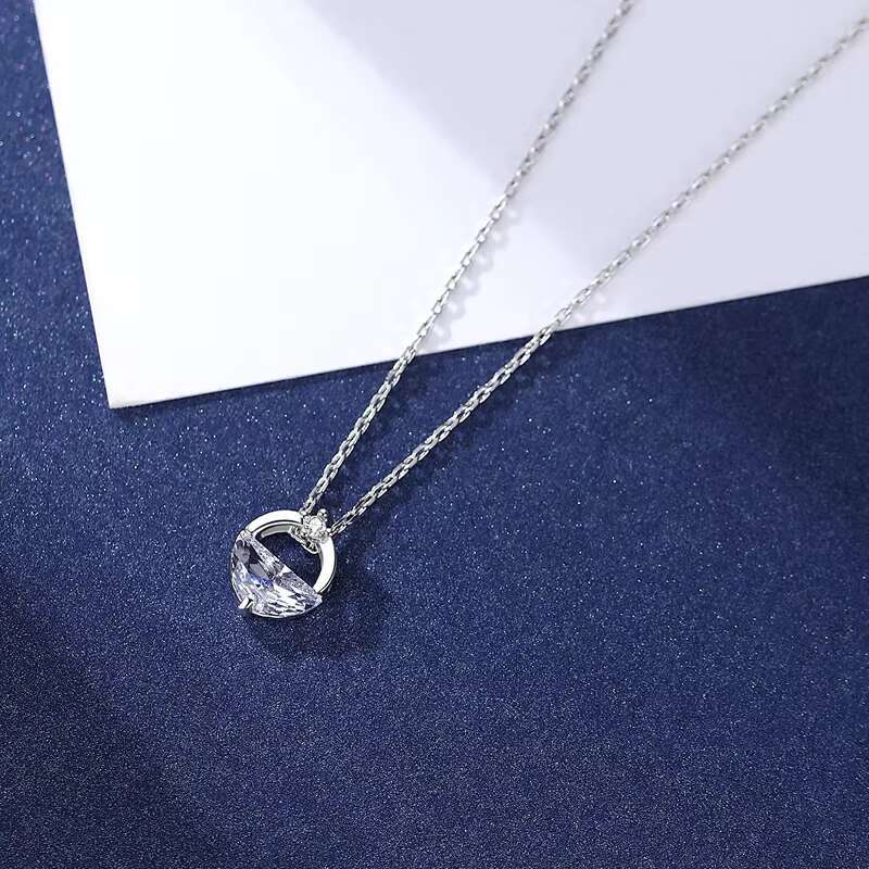 Pure sier Qikang necklace pendant, fashionable women's gift