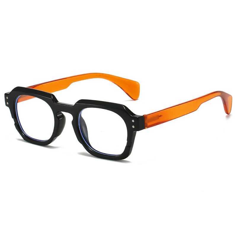 Rhaegal Texture Acetate Color Vintage Square Blue Light Reading Glasses for Women Men Spring Hinge Eyeglasses for All Face W250513