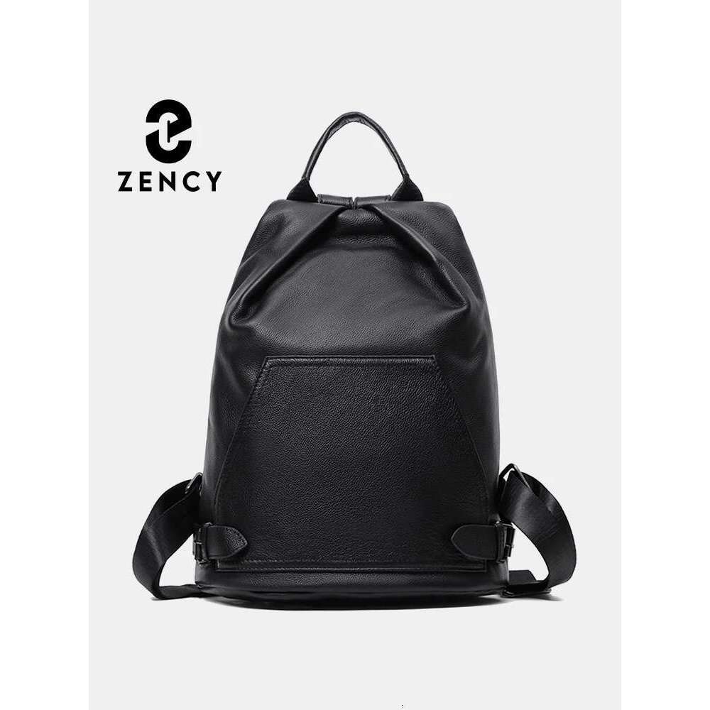 Zency Summer For Women's Genuine Leather Anti-Theft Large School Bag Designer Backpack Female Travel Shopper A4 Rucksack