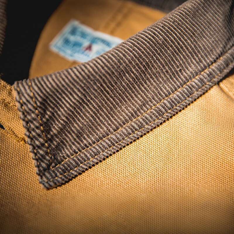 Maden Vintage Heavyweight Michigan Chore Jackets Multi-Pocket Canvas Hunting Coat for Men's Spring Loose Lapel Collar Outwear