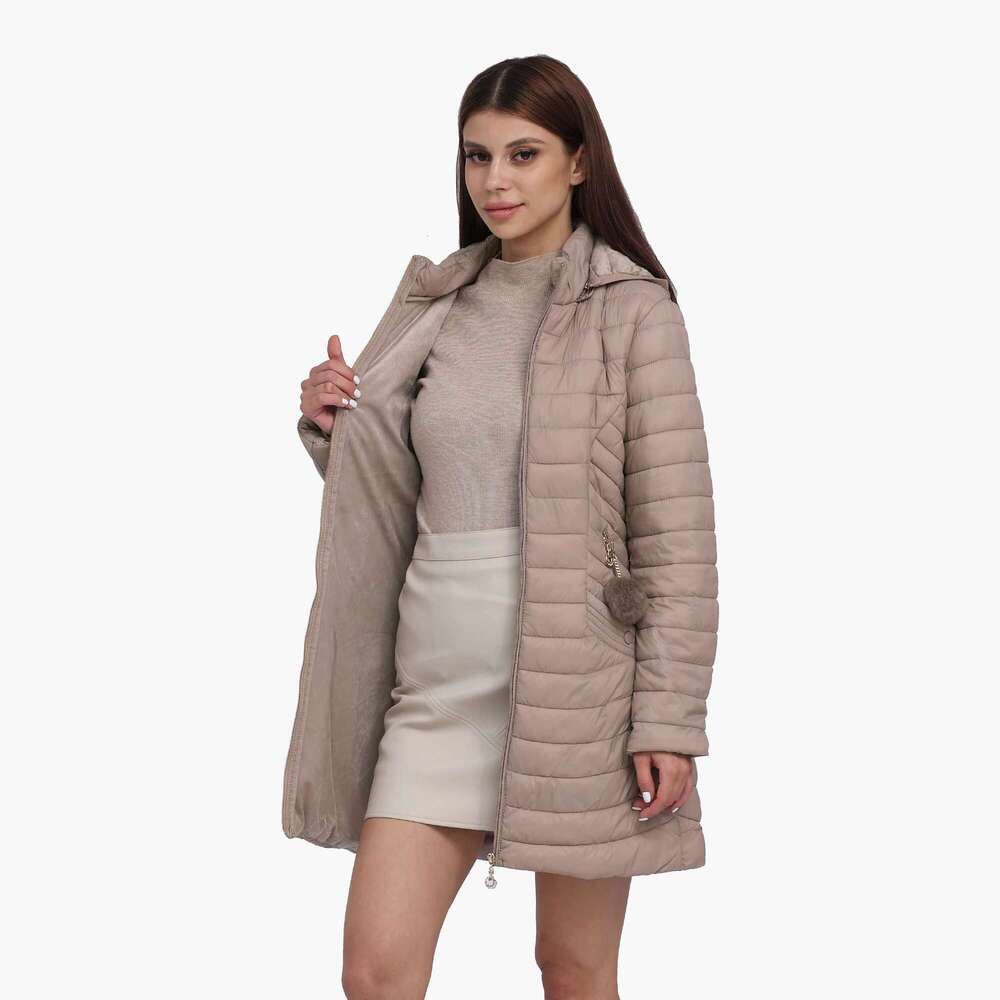 SANTELON Women Winter Long Parkas With Lining Female Warm Puffer Jacket Coat Fur Ball Detachable Hood Outwear