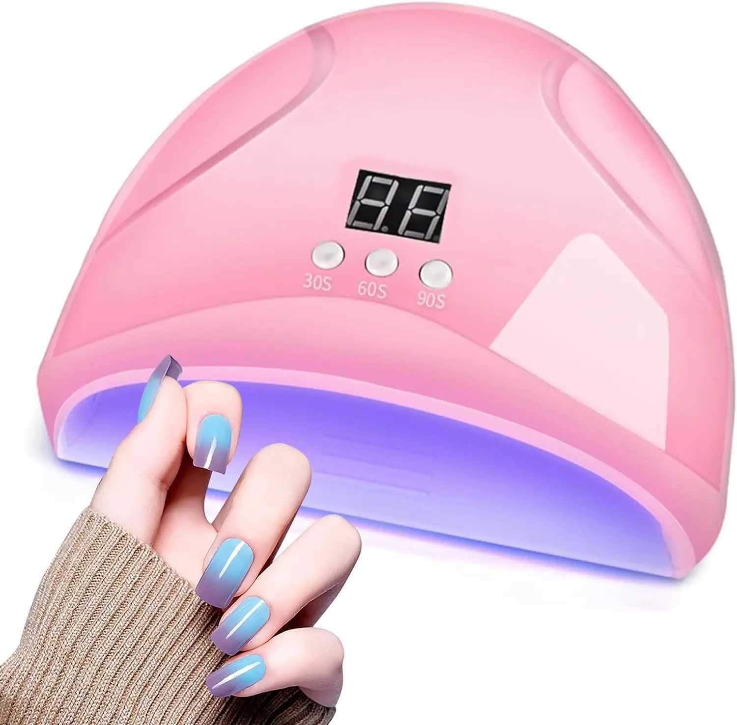 YIKOOLIN UV/LED Nail Lamp Gel Polish Dryer With 3 Timer Settings Large LCD Screen Acrylic Gel Curing Light Manicure Timer W250513