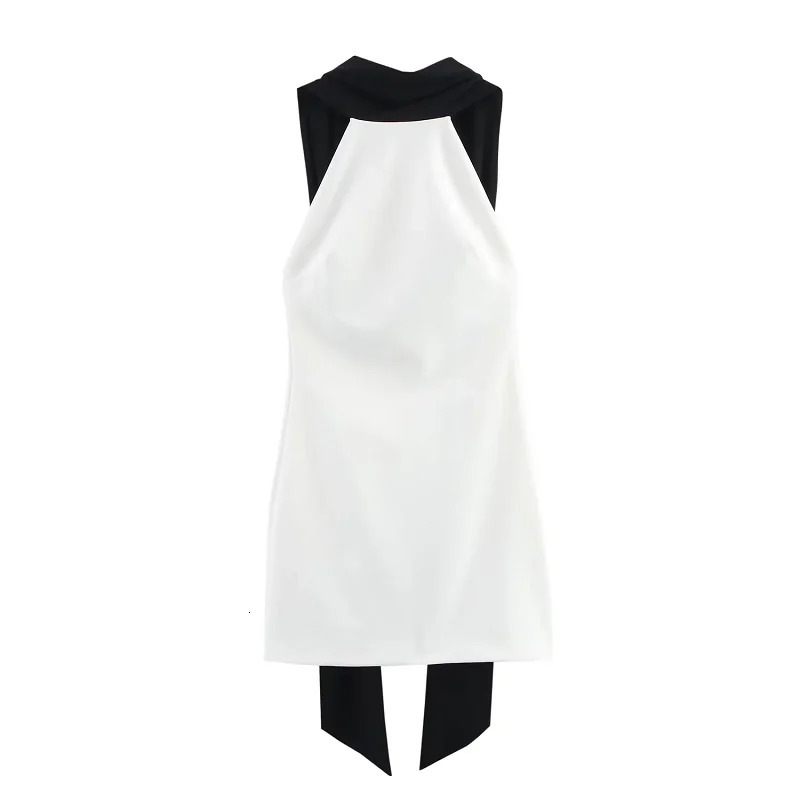 TRAF Womens Dress Halter White Mini Off Shoulder Elegant Party Dresses Woman Summer Backless Short 088 250513