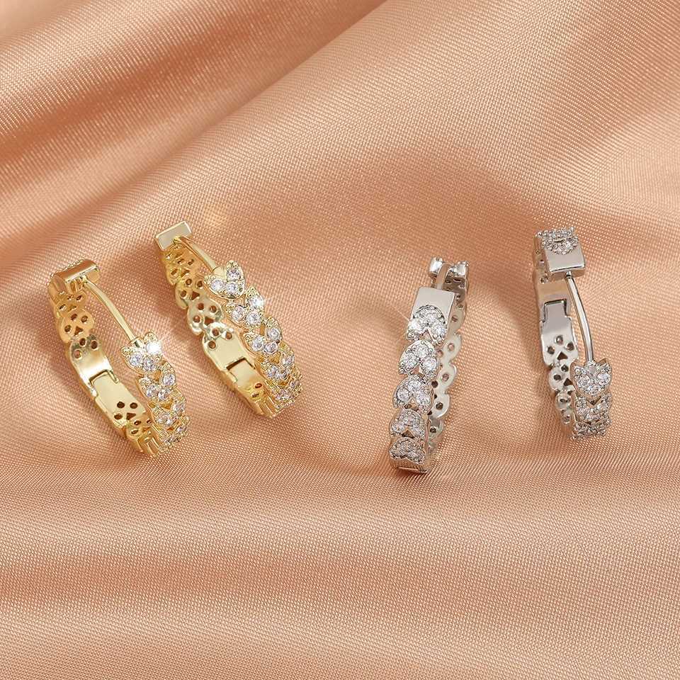 ZAKOL Elegant Micro Paved Zircon Big Hoop Earring for Women Luxury Bridal Wedding Engagement Party Jewelry Y250510