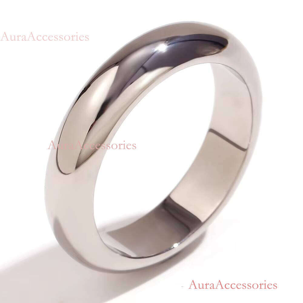 Minimalist Jewelry Thick Tarnish Free Gold Plated Stainless Steel Simple Rings