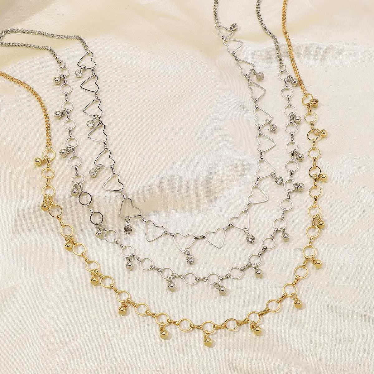 Sexy Vintage Belly Heart Chain Body Chain Crystal Pendant Waist Chain Beads Belt Streetwear Summer Women Fashion Body JewelryT250513