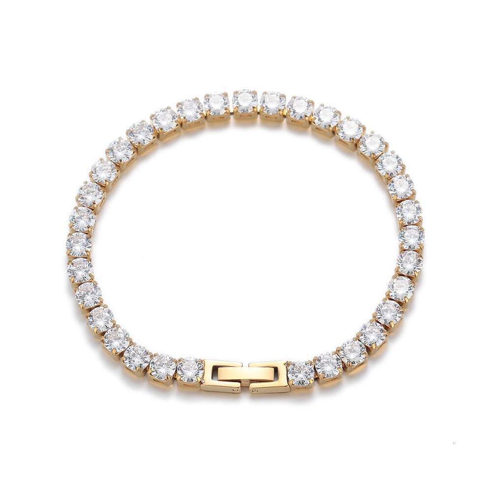 trendsetting highquality titanium steel chain link bracelet featuring sparkling natural diamonds