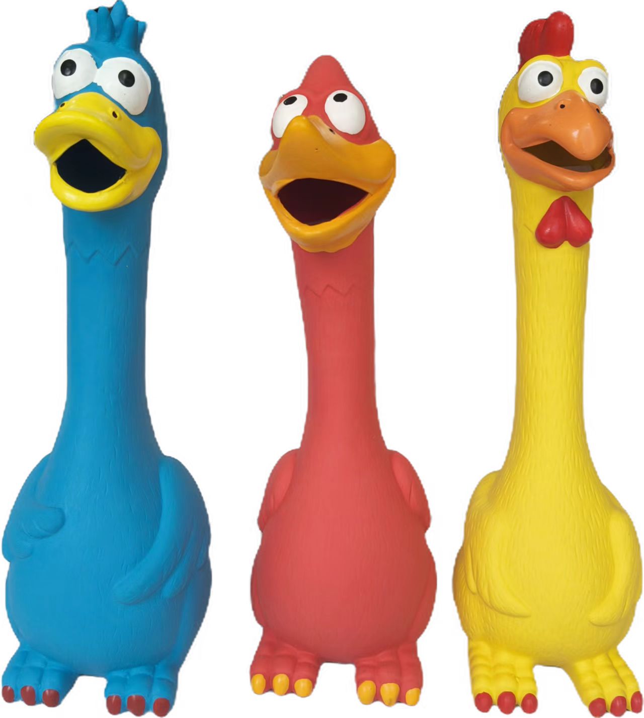 Latex Screaming Chicken Pet Toys Squeaky Chewy Teething Rubber Puppy Dog Toys 2pcs/Pack