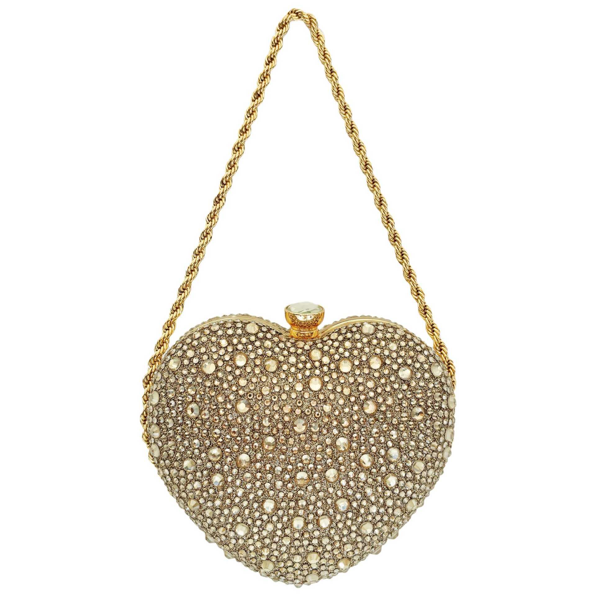 Banquet bag fashionable full diamond hand-held shoulder bag crossbody bag personalized hand-held bag wedding bag style love