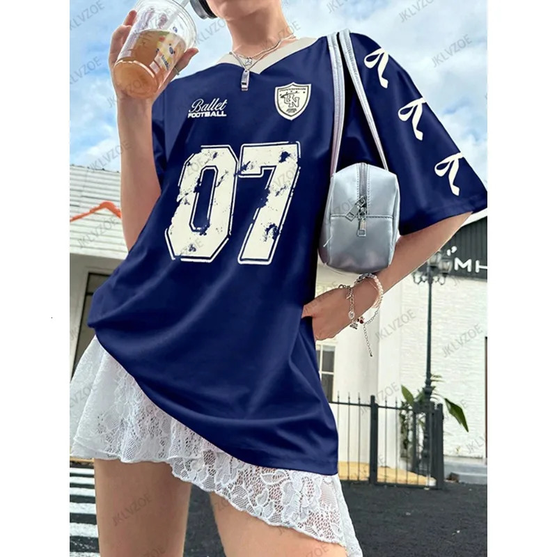 Womens 07 Collection Printed Oversized Fashion Tops Impressive Street Casual Sports Loose Slightly Stretch Comfort 250513
