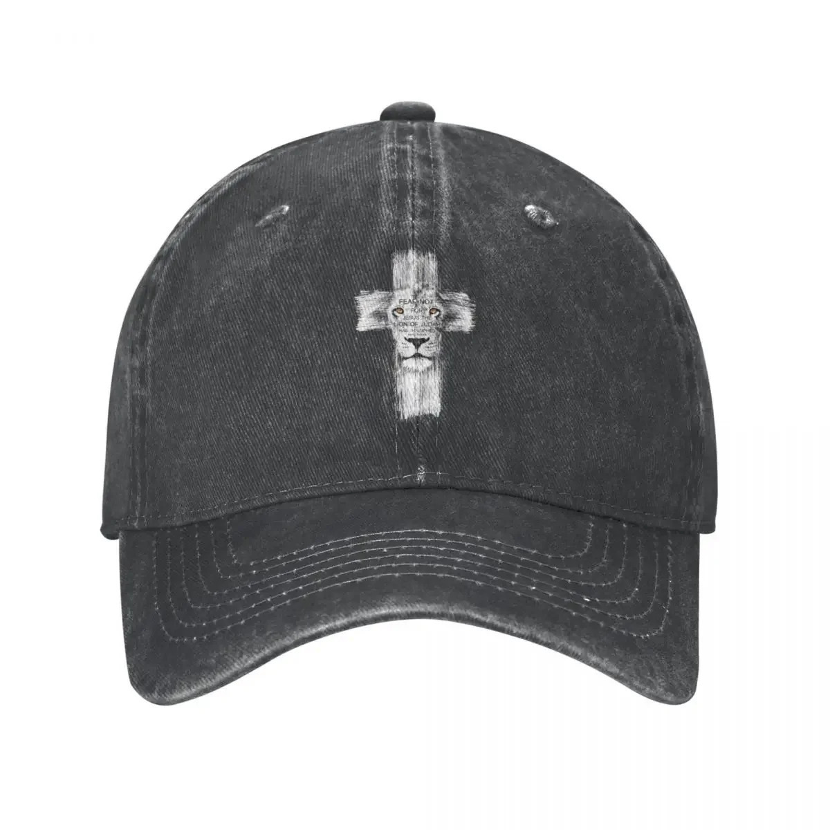 Vintage Washed Cotton Cool Lion Of Judah Jesus Cross Lion Baseball Cap Women Summer Sun Hat Casquette 250512