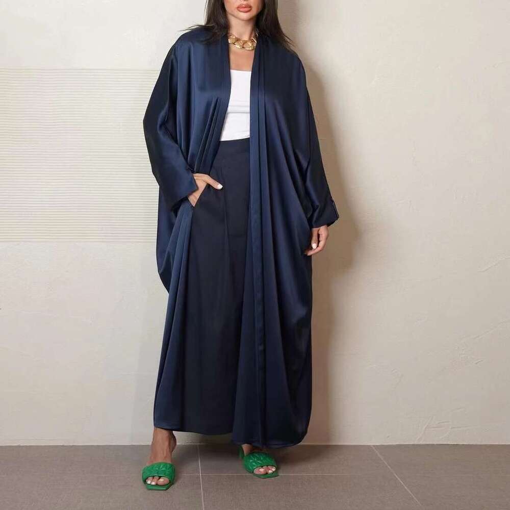 Open Front Abaya Long Sleeve Ramadan Maxi Length Dress, Women's Clothing, Muslim Cardigan Abayas Out Kaftans Women Jilbabs
