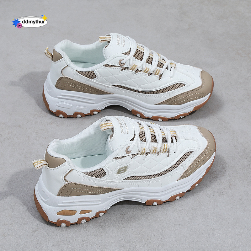 Dad's Women's 2024 Spring New Instagram Trendy and Versatile, Minority Student Korean Edition Ultra Light Casual Breathable Sports Shoes ddm